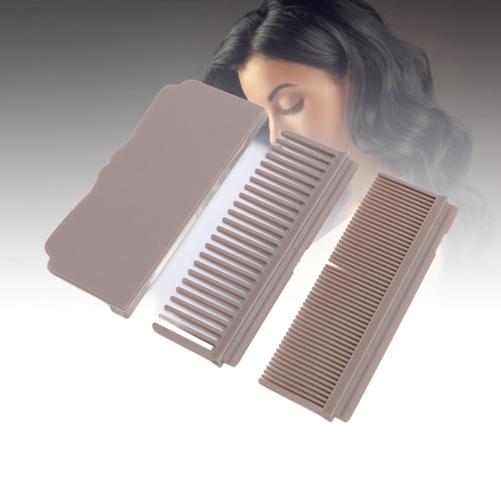 2 Set Flat Iron Comb Attachment Plastic Clip On Hair Straightener Accessory for Home Salon Styling