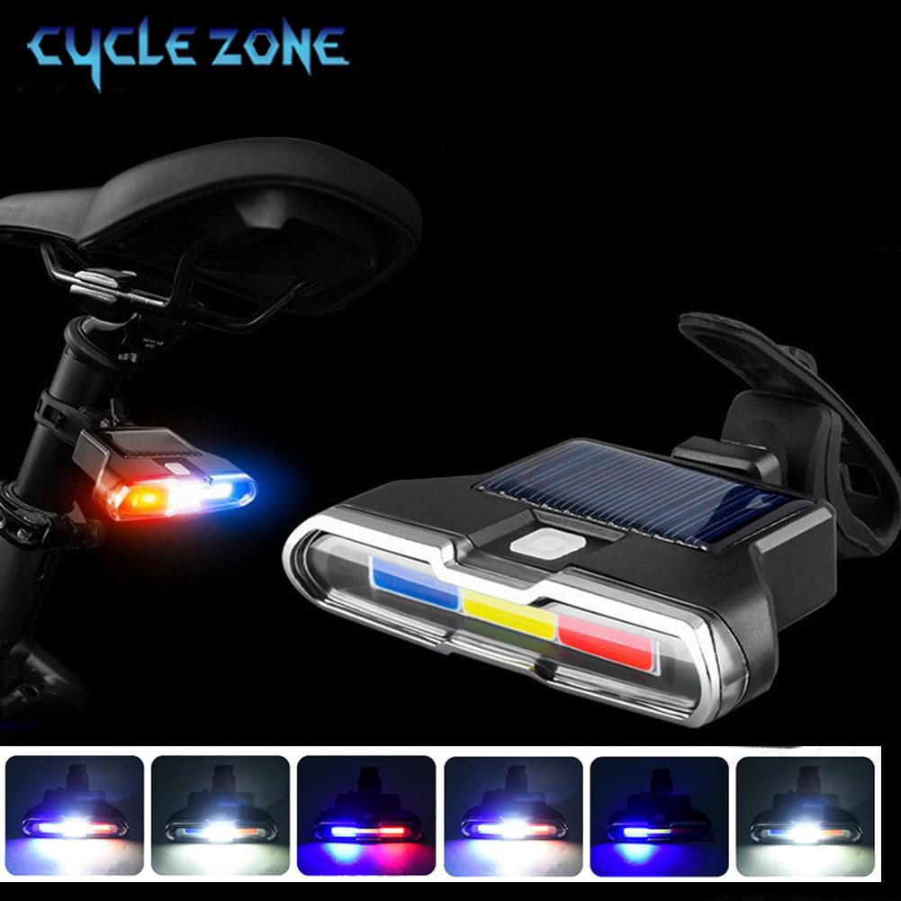 

Solar Bicycle Rear Light Type-C Rechargeable Bike Tail Lamp 3 LED MTB Road Bike Taillight for Safety Riding Bicycle Accessories