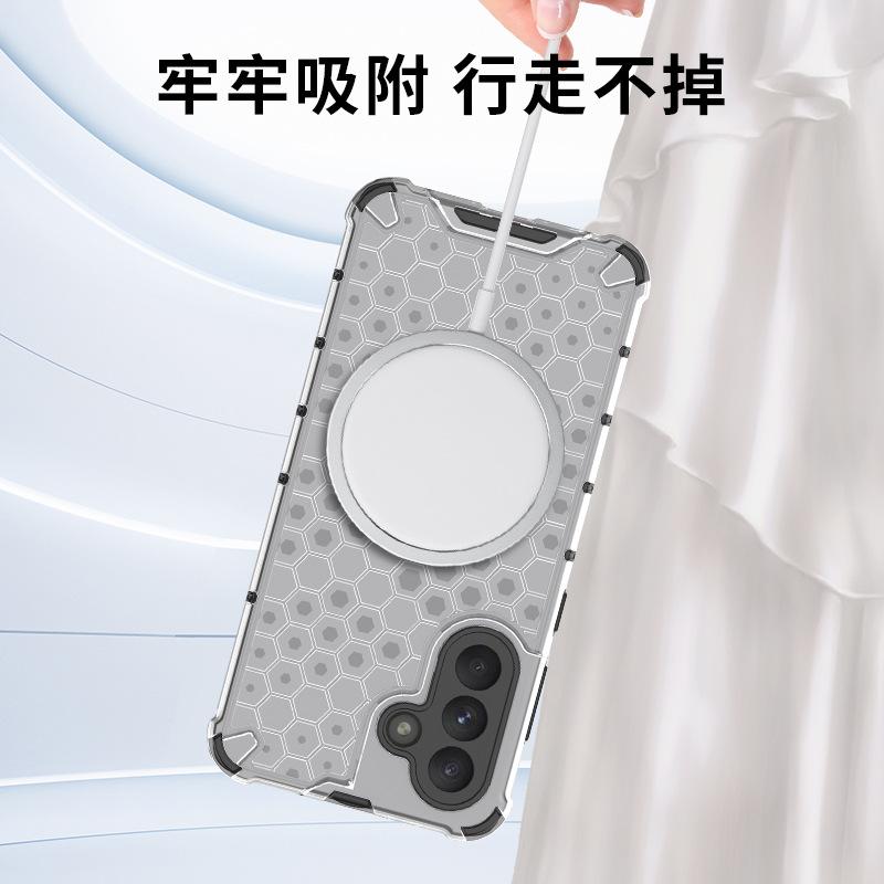 Suitable for One Plus ACE3 Pro Honeycomb Magnetic Mobile Phone Case One Plus Nord4 Color Transparent Anti-drop Protective Case