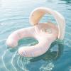 Float Together Baby Seat with Canopy Inflatable Infant Pool Float, Soft Leg Cradles & Headrest Non-Toxic Phthalate-Free PVC