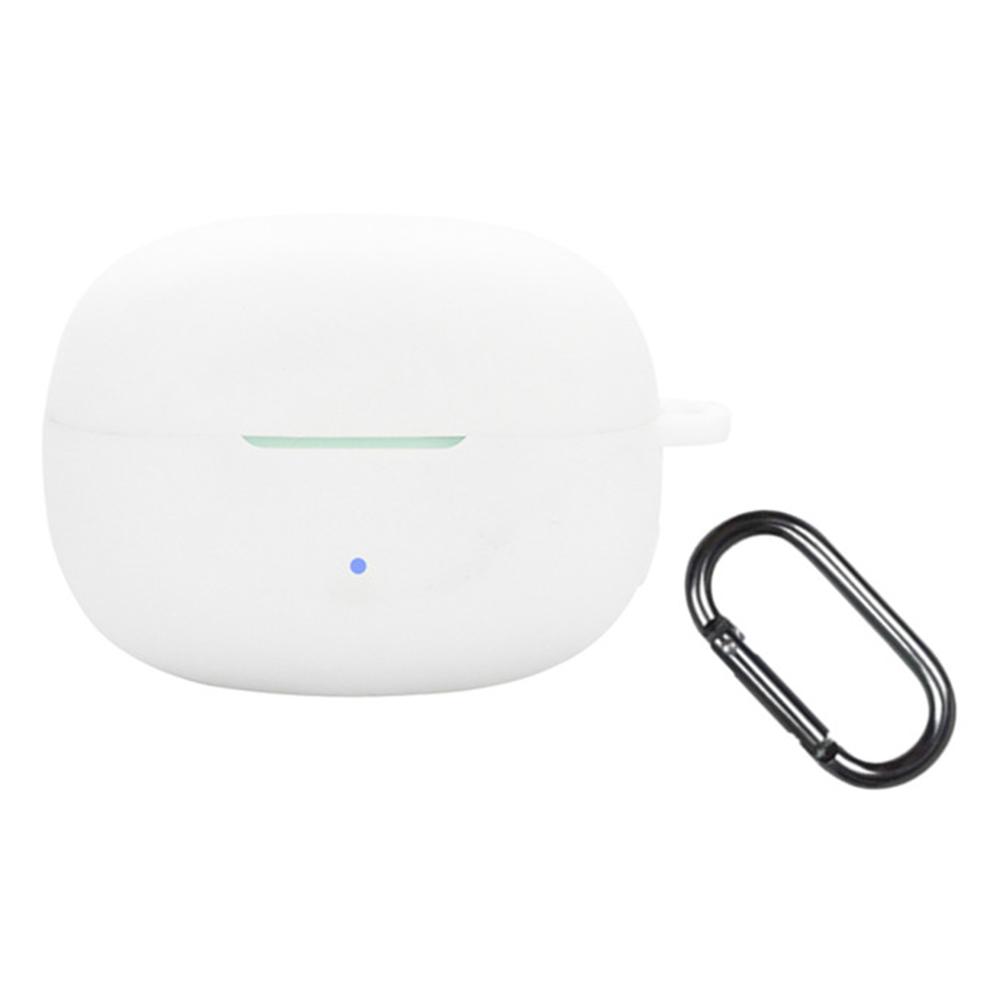 

For Edifier Comfo Clip Q Silicone Case Wireless Earphones Protective Cover with Anti-Lost Buckle White