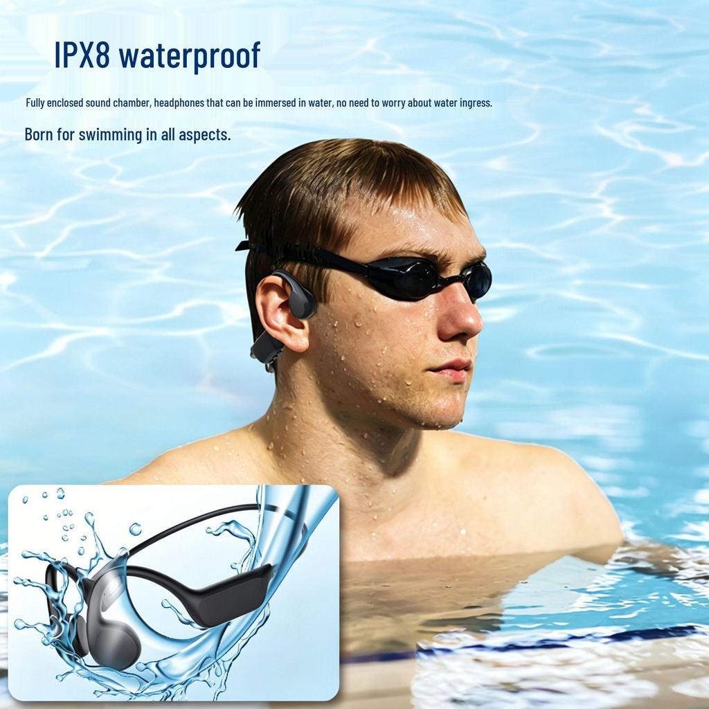 Bone Conduction Bluetooth Sports Earbuds for Running, Swimming, and Gaming