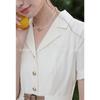 Women's French Style Apricot A-Line Shirt Dress