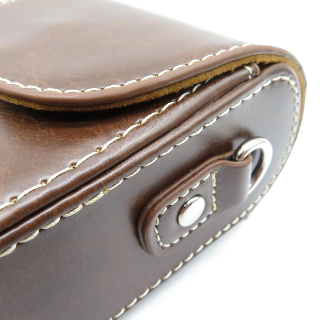 [No Brand] Synthetic Leather Digital Camera Case, Compatible with Panasonic TZ90, Storage and Protection Pouch (Dark Brown) [Parallel Import]