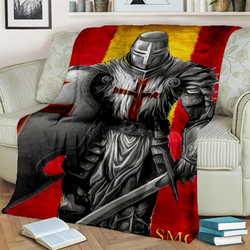 Templar Cavalier Knight Crusaders Games Blanket,Soft Throw Blanket for Home Bedroom Bed Sofa Picnic Travel Office Cover Blanket