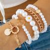 European And American Fashion Love Imitation Multi-Layer Pearl Bracelet Set Temperament Advanced Sense Beaded Ins Style