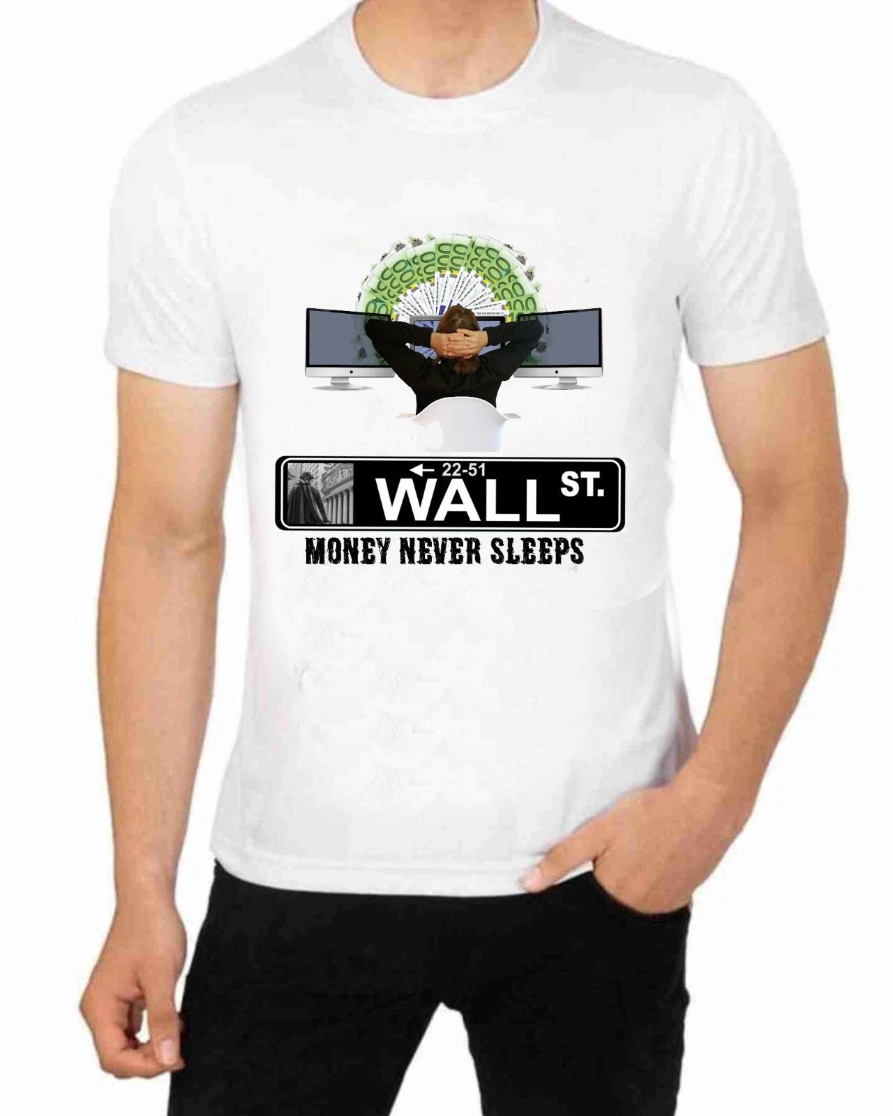 Wall Street Money never sleeps T-Shirt Bulls and bears L