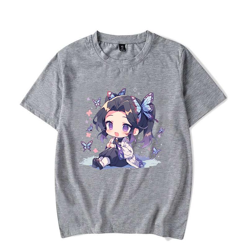 

Cute Kochou Shinobu Graphic T-shirt Demon Slayer Anime Casual Oversized T Shirt Men Women Clothing Cotton Short Sleeves Tees S