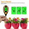 4 In 1 Digital Ph Soil Tester Lcd Display Multifunctional Fast Accurate Water Moisture Temperature