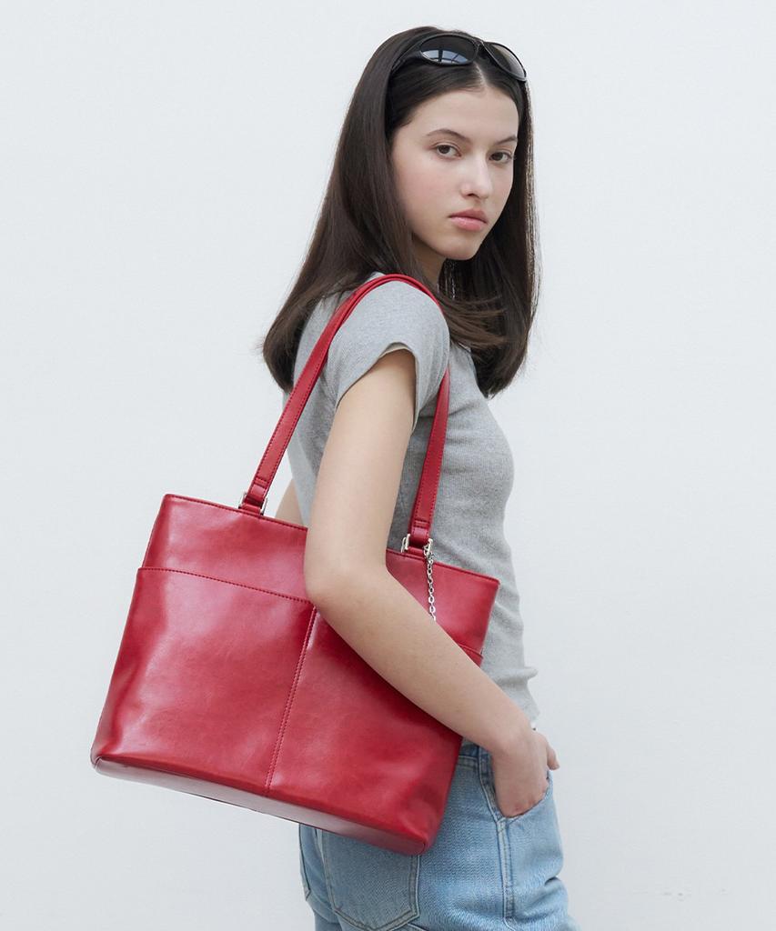 Somewherebutter Pocket Toast Shoulder Bag - Vintage Red