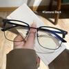 Men's TR90 Ultralight Browline Semi-Rimless Eyeglasses Frame with Anti-Blue Light, Suitable for Prescription Lenses
