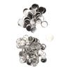 100 Set Pin Back Button Parts Blank Smoothing Metal Durable Clip Button Making Supplies for Badge Craft DIY 56MM