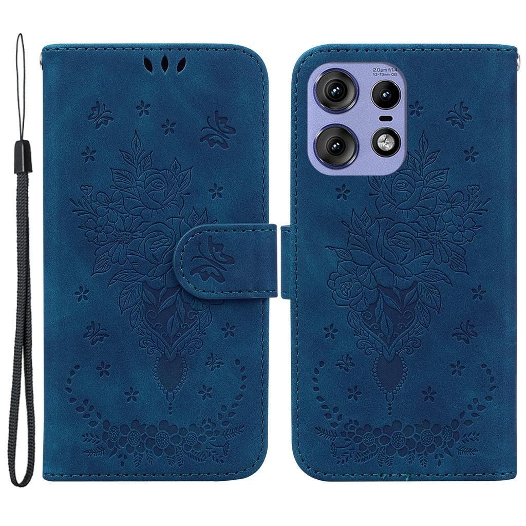 For Motorola Edge 50 5G/Edge 50 Pro 5G Case PU Leather Wallet Floral Phone Cover