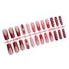 24pcs Christmas Press on Nail Square False Nail Long Acrylic Nail French Tip Winter Artificial Nail for Hliday Parties