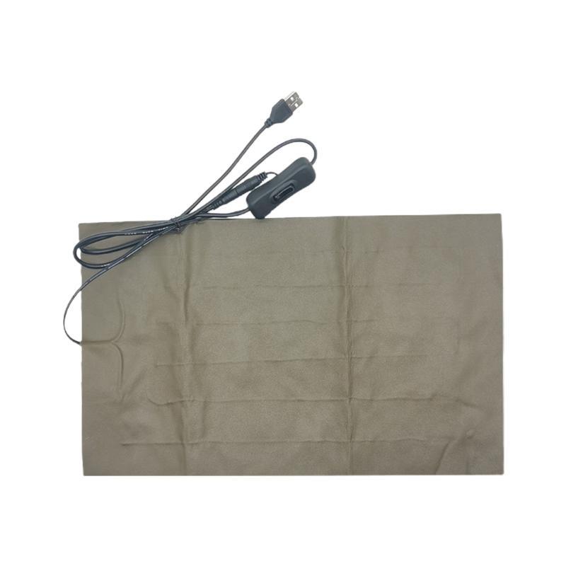 24TE Leather Heating Mat Pad Electric Heated Carpet USB Power Supply Adjustable Temp
