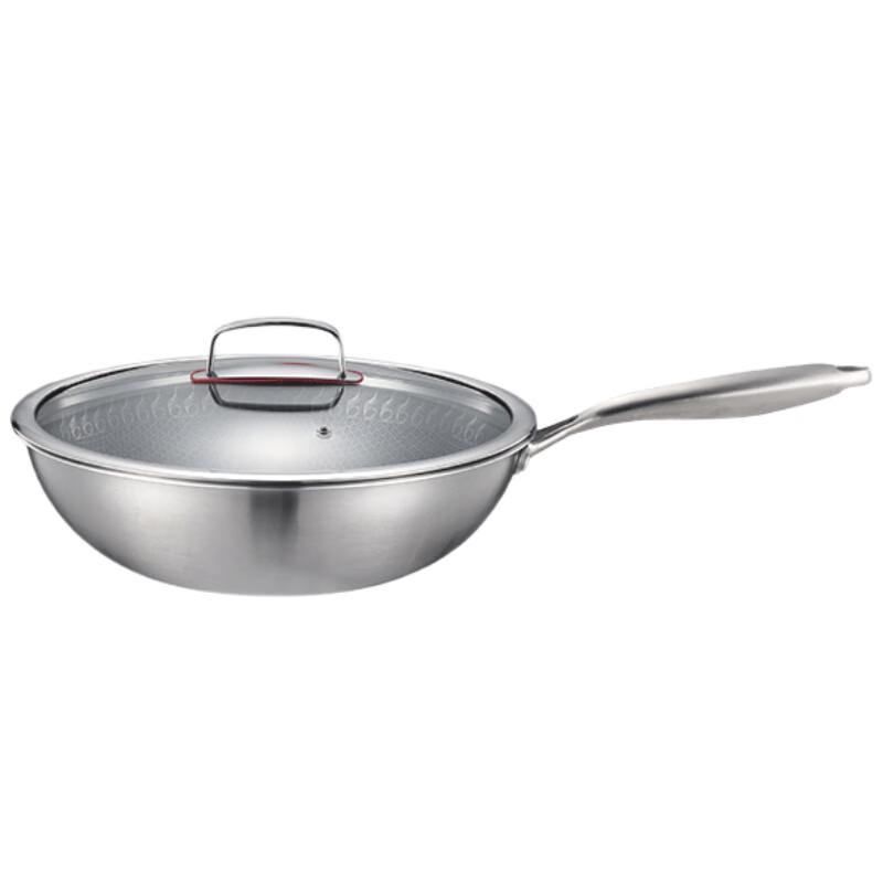 Baishide 304 Stainless Steel Honeycomb Wok