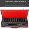 1/2" Extended Heavy-Duty Pneumatic Socket Set for Electric Wrench