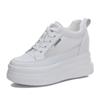 Fashion Women Sneakers Increased Platform Shoes 10CM Casual Footwear Leisure Genuine Leather White Shoes Women's Vulcanize Shoes Spring