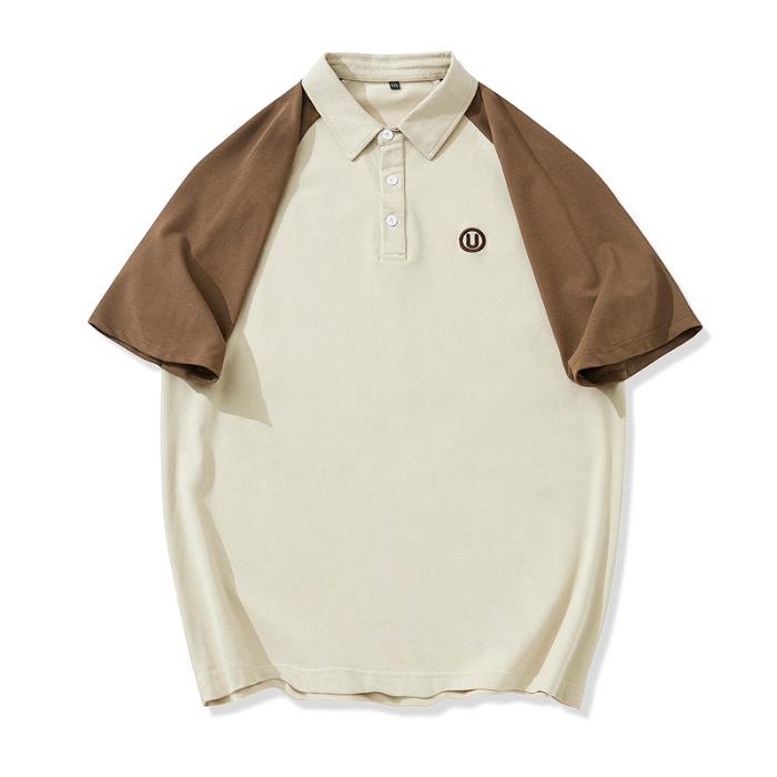 Men's Summer New Loose Short-sleeved POLO Shirt Men's Lapel Thin Short T-top