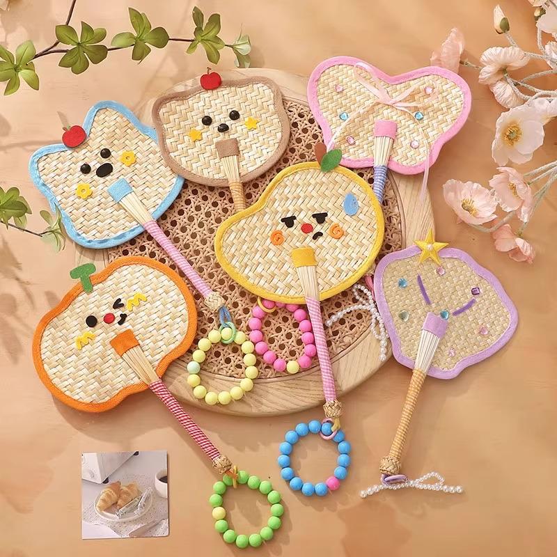 2025 Cute Animal Hand-Woven Cattail Fan – Durable, Creative, Portable Handheld Summer Fan