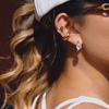 European and American stainless steel zircon earrings, earrings, earbone clips, and titanium steel without earholes.