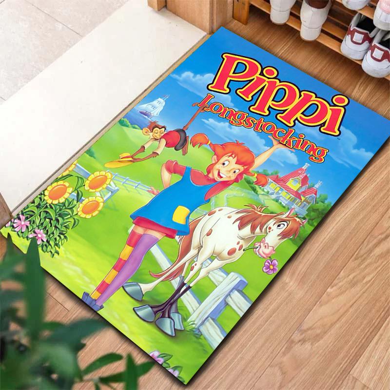 Pippi Longstocking Carpet Rug for Living Room Bedroom Home Sofa Decoration,Kids play Non-slip Floor Mat
