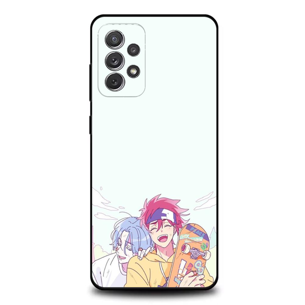 1PC Anime SK8 The Infinity Phone Case For Samsung S25,S24,S21,S22,S23,S30,Ultra,S20,Plus,Fe,Lite,Note,10,9,5G Black Cover