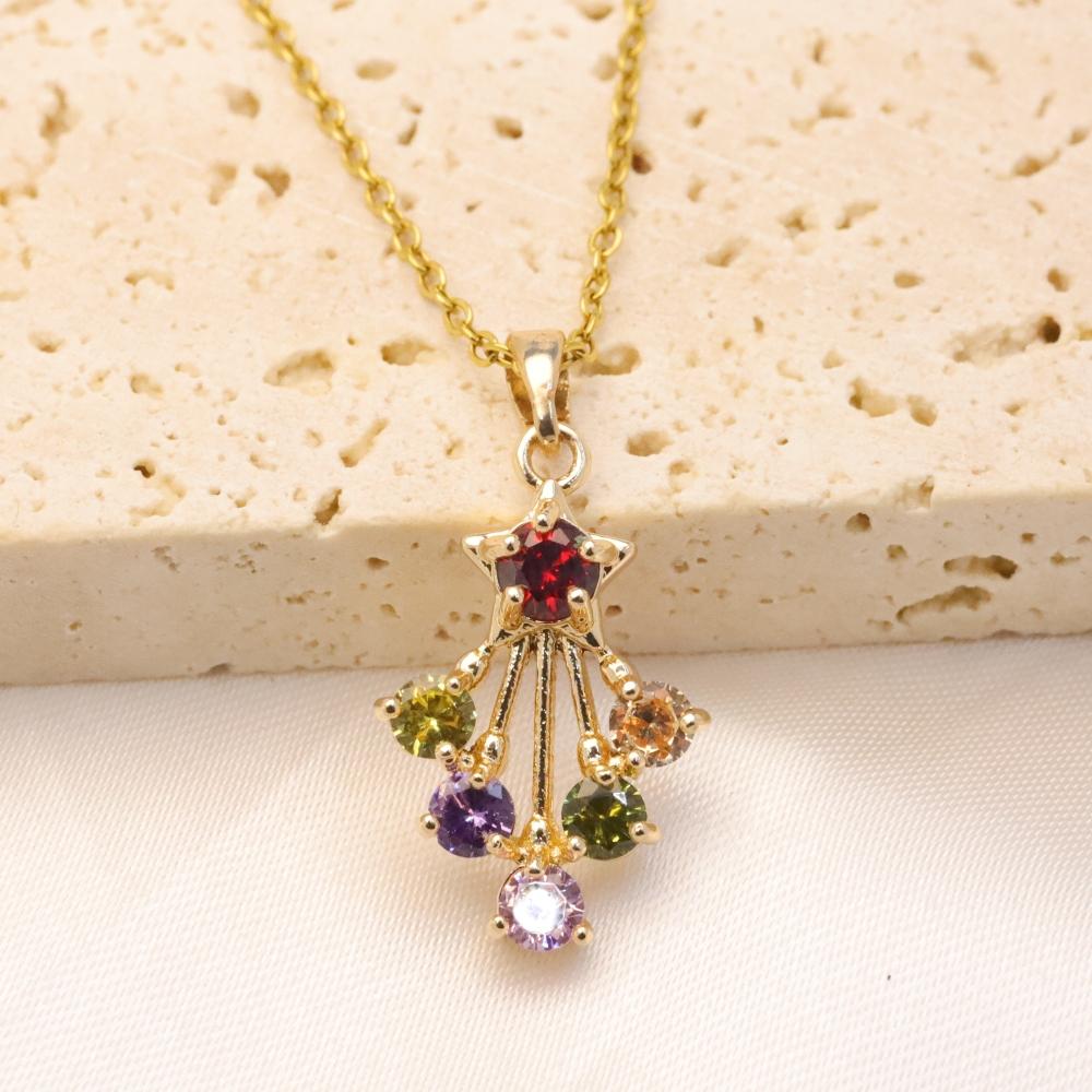 

Красочные ожерелья-подвески с геометрическим моделированием для женщин 2025 Новая мода Свадебное ожерелье Ювелирные аксессуары разноцветный