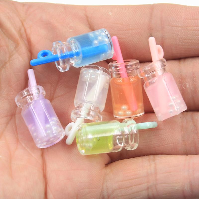 10Pcs Charms Pearl Soda Milk Tea Pendants Crafts Making Findings Handmade Jewelry Diy Earrings Necklace