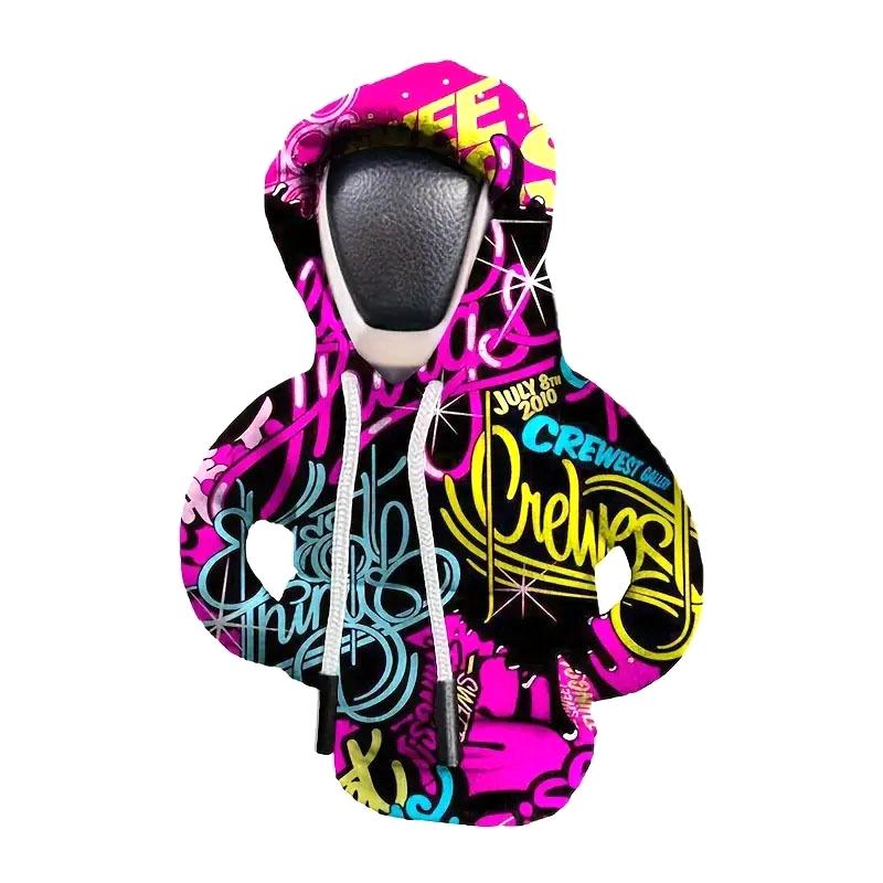 1Pc Colorful Mini Gear Shift Hoodie Cover Shift Protector Car Gear Handle Decoration Fits Manual Automatic Car Interior Decor