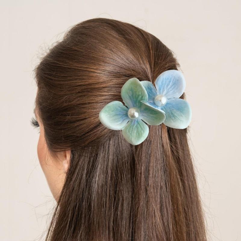 Pince à Cheveux Fleurie Pince Latérale Pince Latérale Ornement de Cheveux de Fête Pince à Cheveux Fleurie Accessoire de Cheveux Parfait pour les Dames Élégantes