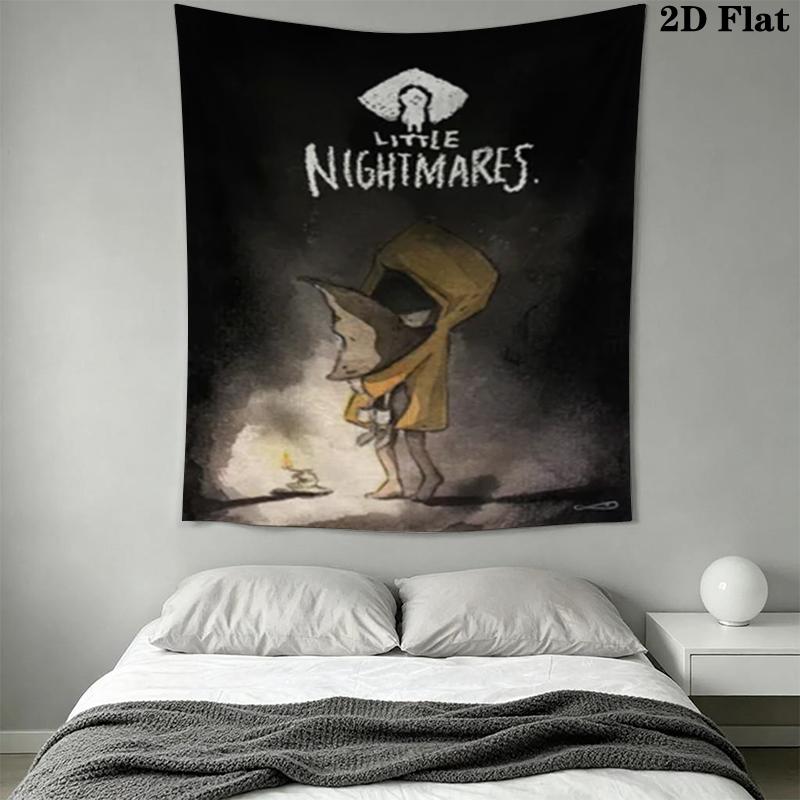 Little Nightmares Wall Tapestry Aesthetic Wall Hanging Printed Fabric Blanket Decorative Tapestries for Bedroom Living Room Home Decor