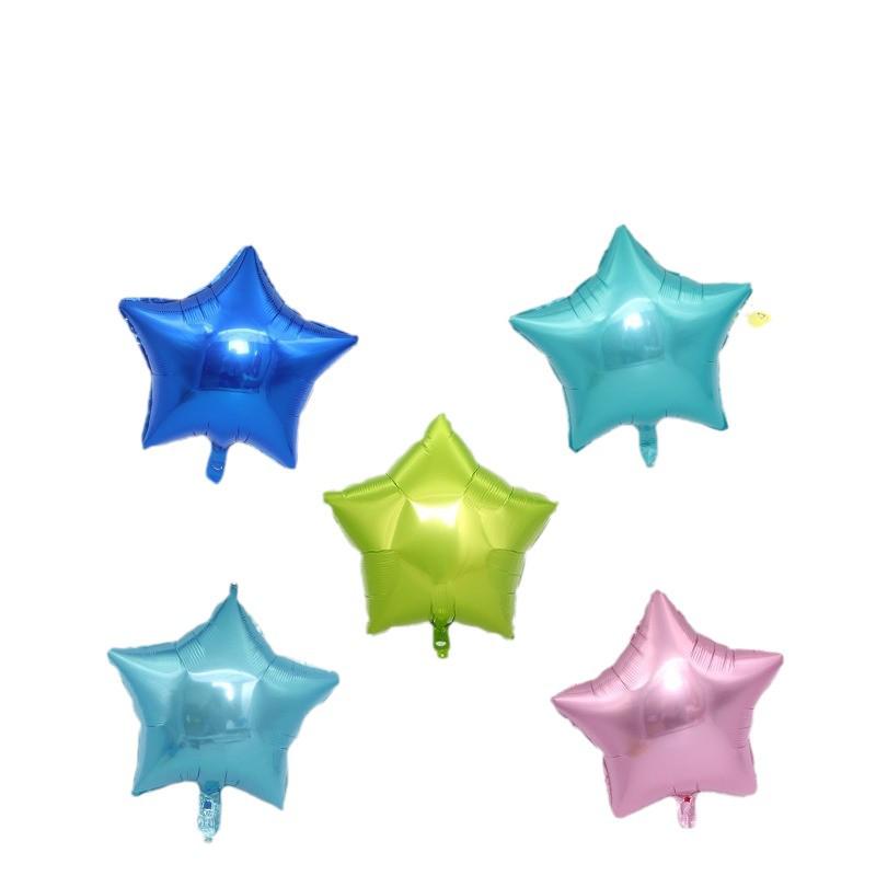 18-calowe Balony z Folii Aluminiowej w Kształcie Pięcioramiennej Gwiazdy - Dekoracja Weselna