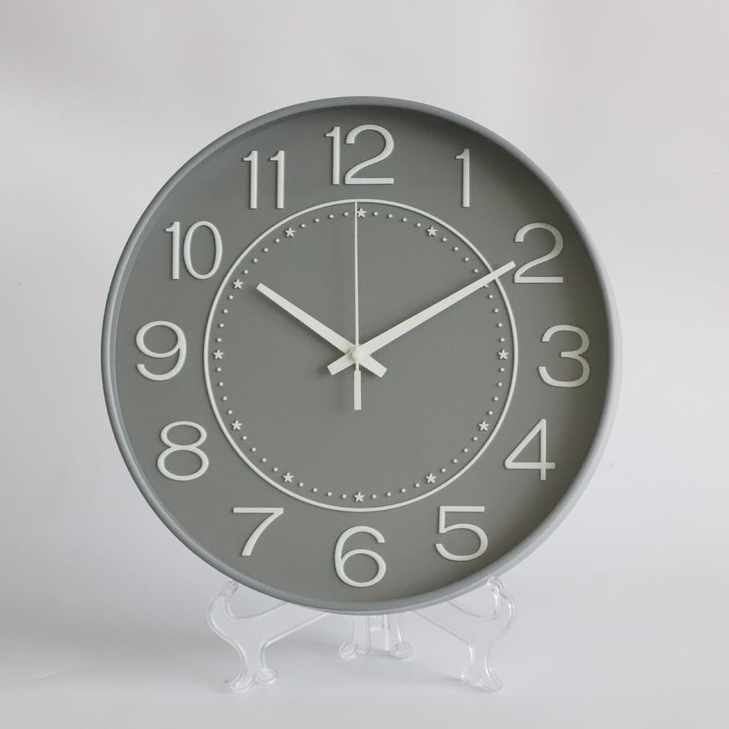 10 Inch 25cm Plastic Clock, Home Stereo Wall Clock, Bedroom Living Room, Minimalist Nordic Quartz Clock