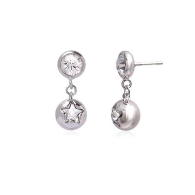 Badara Boucles d'oreilles Mini Cercle en Argent 925 Aiguille d'Argent pour Femme