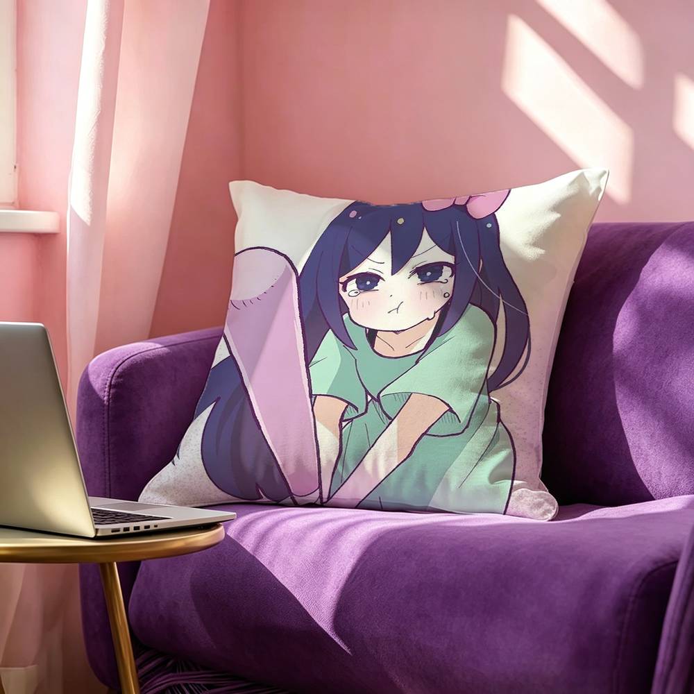 Omori Aubrey Basil Cute Square Double-Sided printed Pillow Case Bedroom Bedside Pillow Sofa Cushion Cover