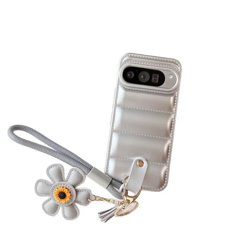 Applicable To Google Pixel9 Mobile Phone Case, Down Jacket Pixel8 Skin Lanyard Pixel7A All-inclusive Mobile Phone Case