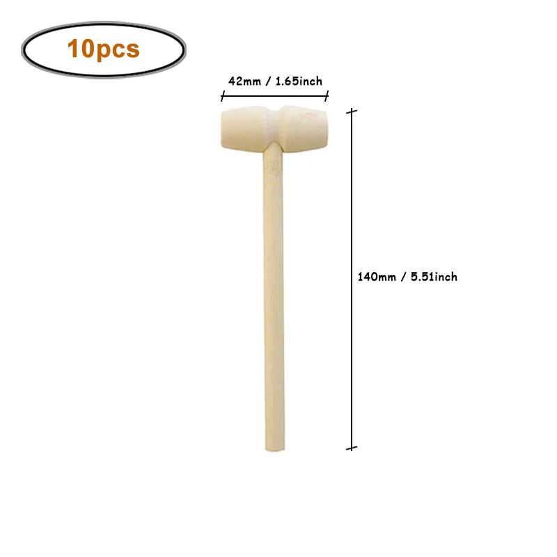 

10pcs/lot Mini Wooden Hammers for Chocolate Small Wooden Mallets for Breakable Chocolate Heart, Crafts and Party Game Props