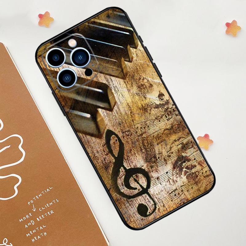 Musical Music Note Phone Case For iPhone 17 Pro Max 14 11 15 16 Pro Max 12 13 Mini 16 Plus 16e 17 Air Funda