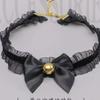 Adjustable Kitten Lolita Necklace with Clavicle Bell and Garter Leash - Japanese Chain and Lace Design Erotic Jewelry