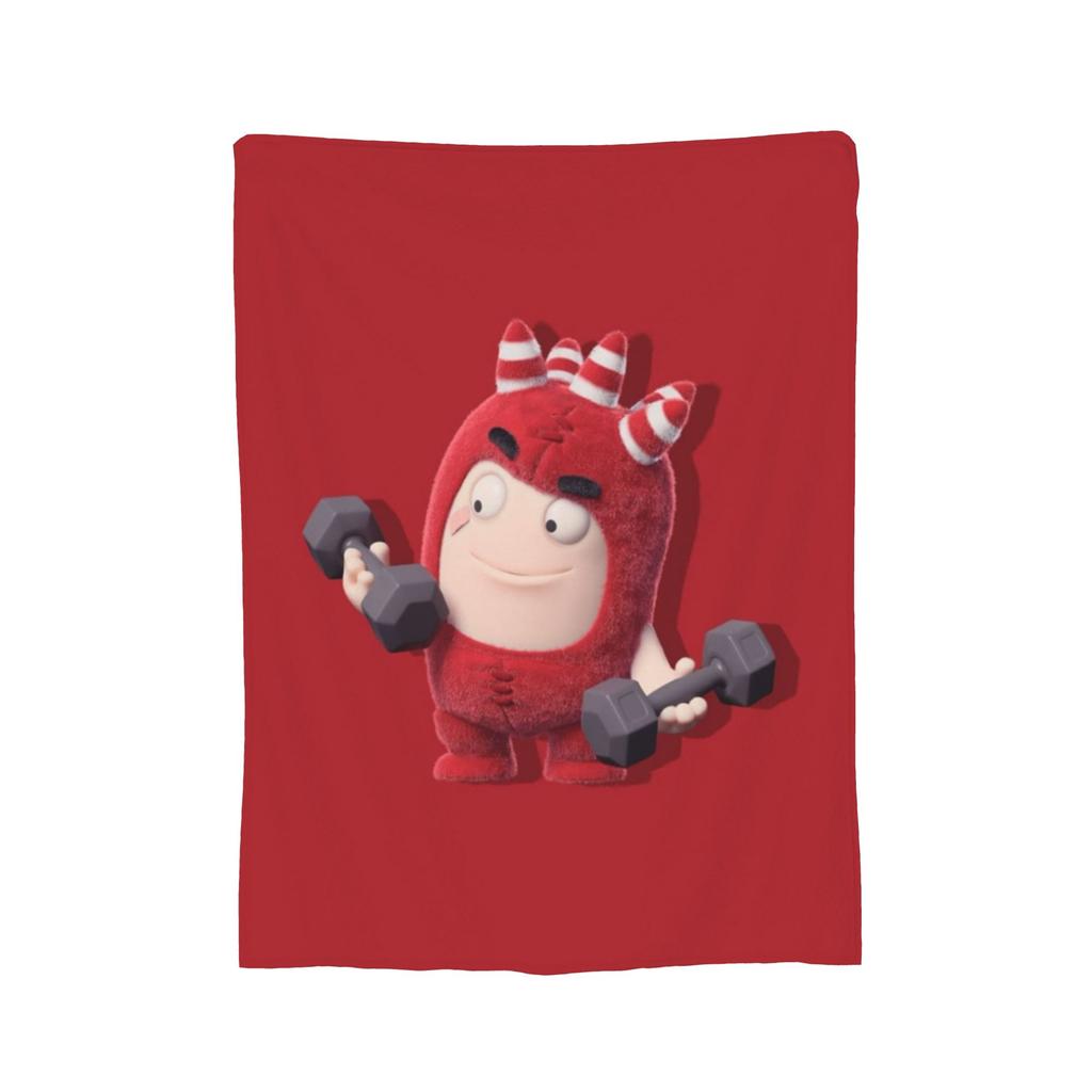 Coperta in Flanella Pogo Oddbods, Coperta Plaid Traspirante Fantastica per Letto Divano Decorazione Tessile,