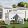 3x3(m) Pop Up Gazebo With Curtain Walls And Windows White