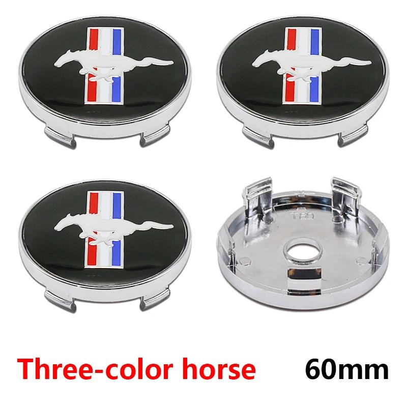 

New 2026 Car Sticker 4pcs 3D 60mm For Car emblem Wheel hub Center Cap Badge covers sticker Decals Styling For Ford Mondeo Focus