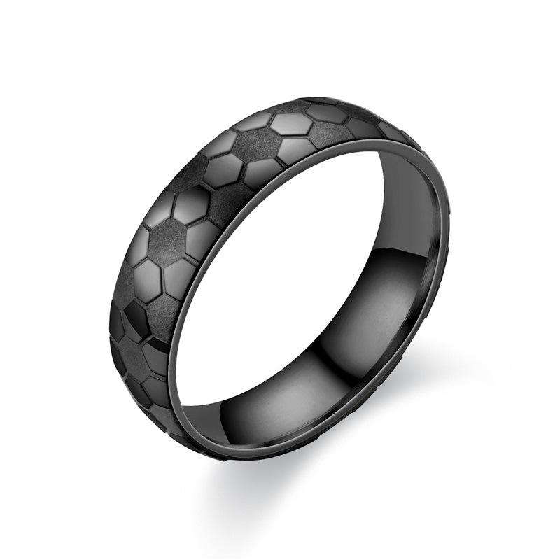 Neutral Wind, Football Titanium Steel Ring, Amazon World Cup Fan Ring Engravable LOGO