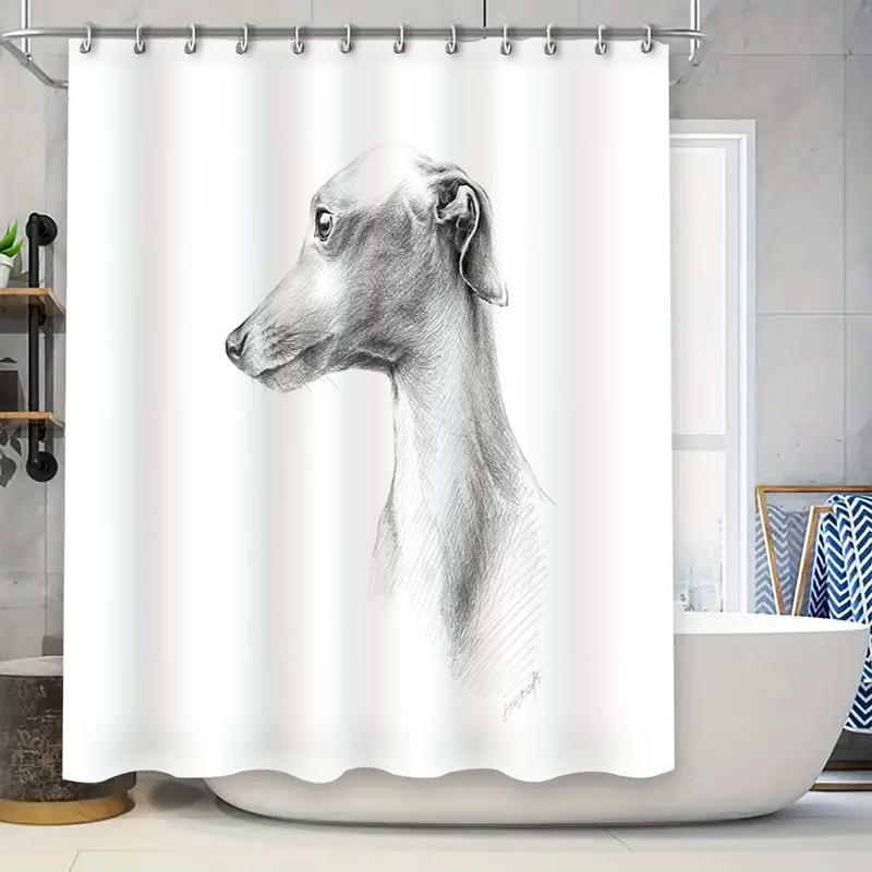 

Bathroom Shower Curtain Farmhouse Black And White Sketch Animal Cow Print Decor Rustic Modern Farmhouse Decor Shower Curtain Set W60H190(CM)-1 Pcs