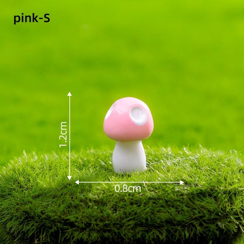 New 10-80PCS Mini Resin Mushroom 8 Colors Small Mushrooms for Dollhouse Decor Micro Fairy Garden Landscape Aquarium Tiny Toys