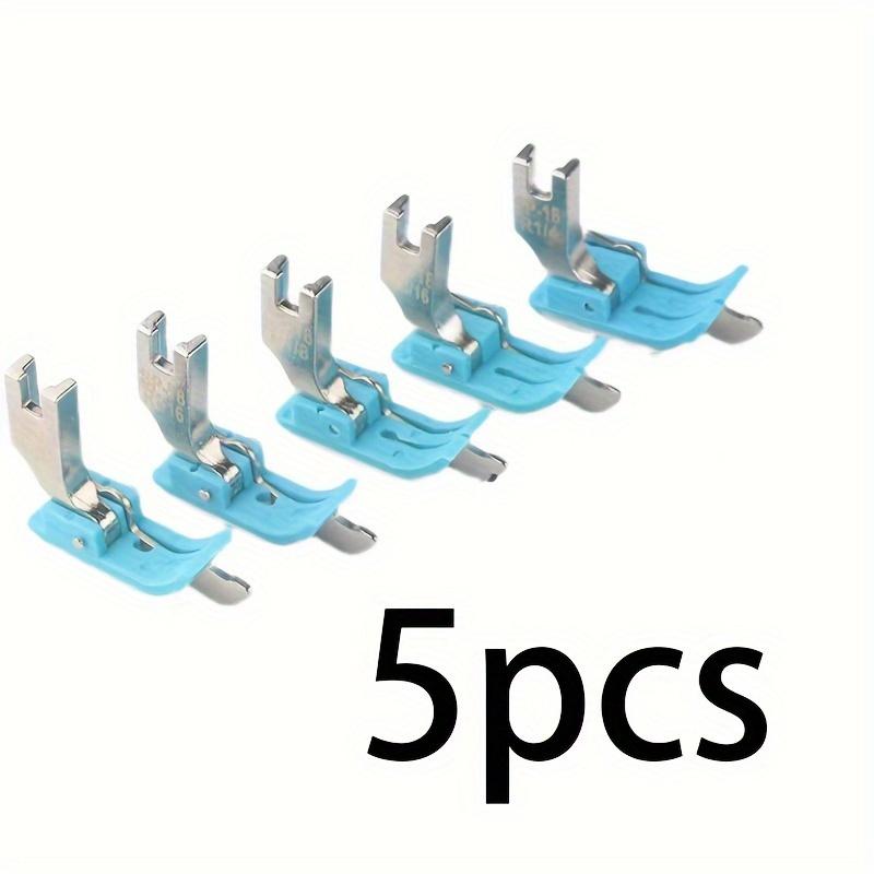 

Набор лапок для промышленной швейной машины, 5 шт., левая и правая упорные кромки, прижимная лапка для видимой строчки с ножом, оксфордская швейная приставка для отстрочки края 5pcs синий