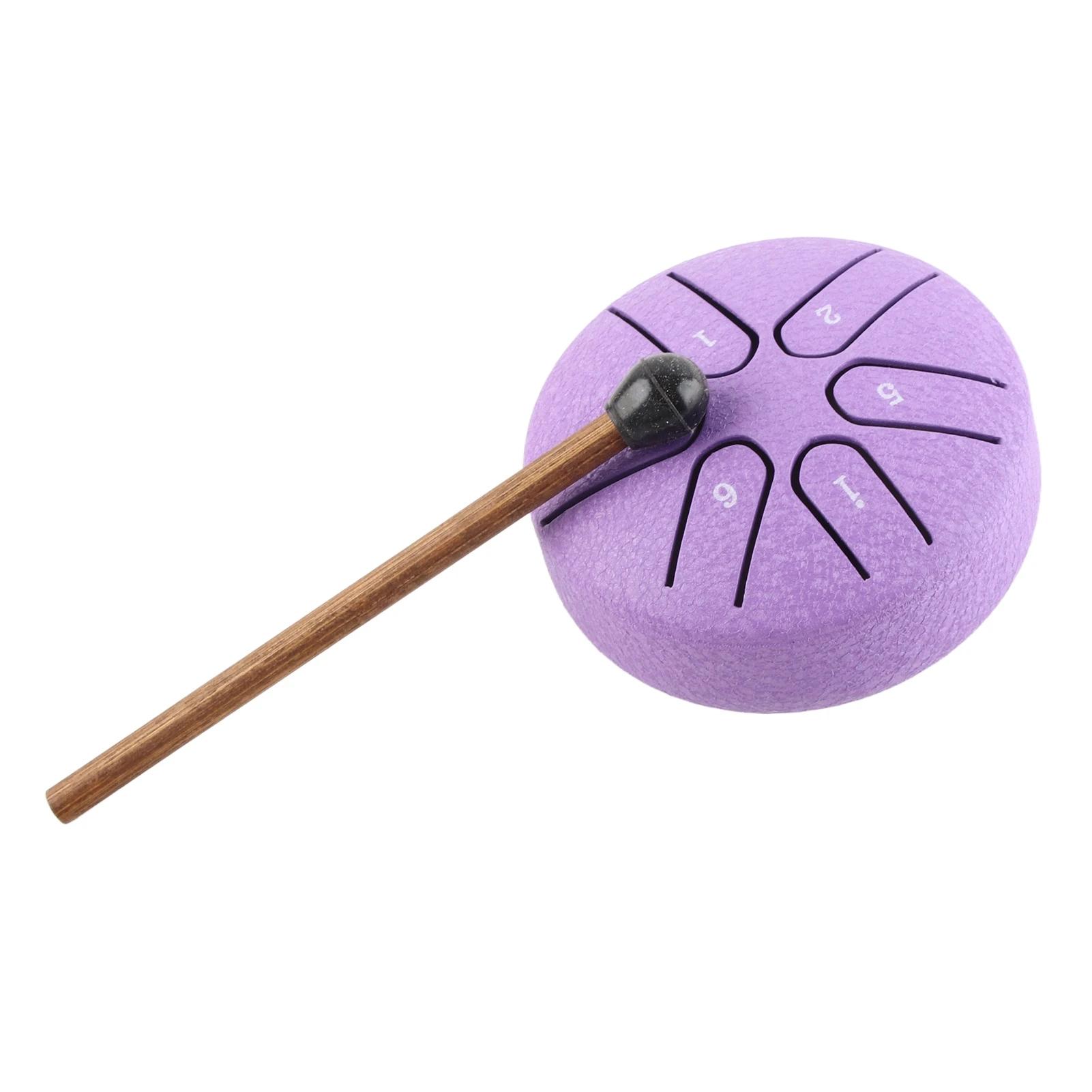 

Handpan Drum Professional Mini 6 Note Worry Free Tongue Drum Percussion Instrument з барабанною паличкою фіолетовий