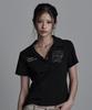 Aejeuyua Basic Hotfix Collared T-Shirt Black