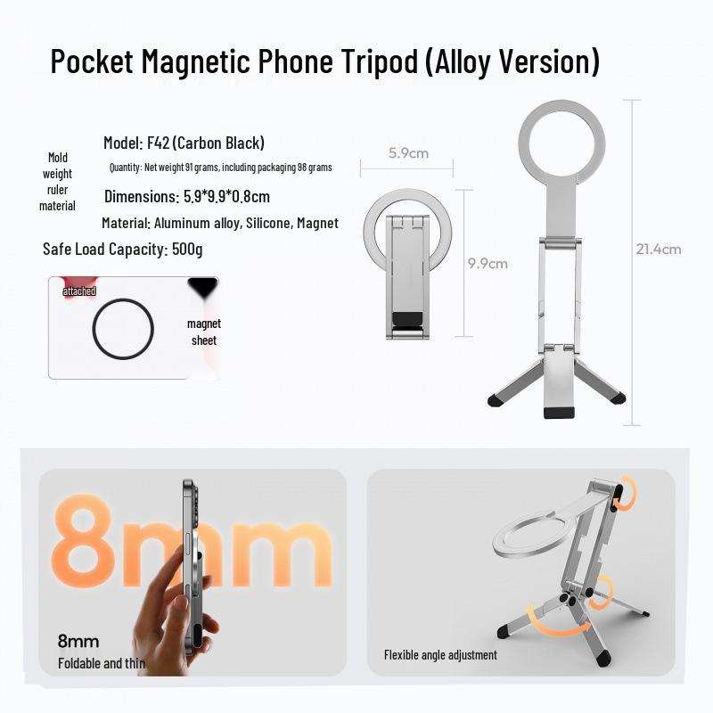 Portable Rotatable Aluminum Alloy Travel Stand for Airplane and Train Desks